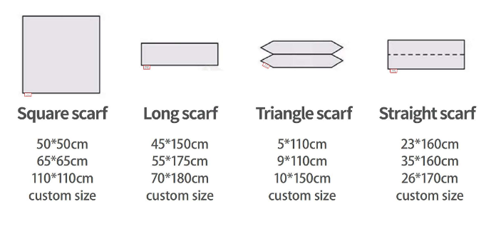 dimensione della sciarpa