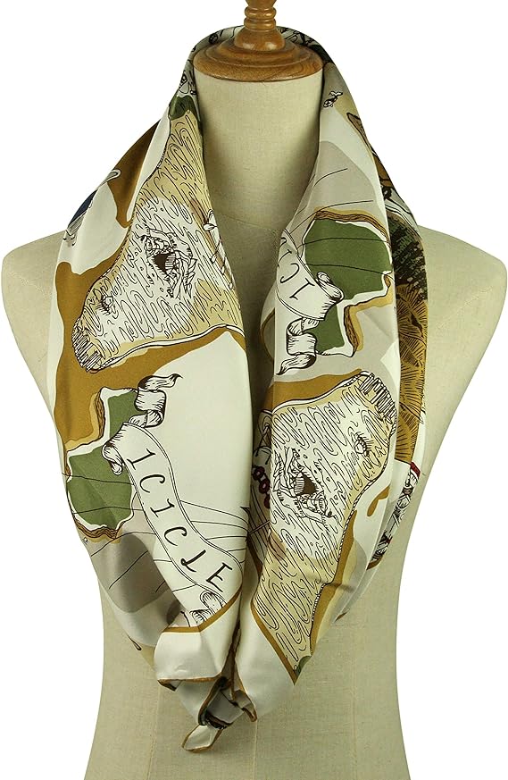 Sciarpa di lusso in twill di seta personalizzata al 100% per signora