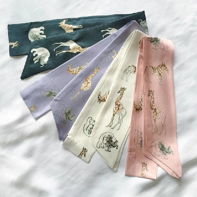 Lady Little Silk Twilly di Custom Design Lady Head Scarf Sciarpa di seta al 100%.